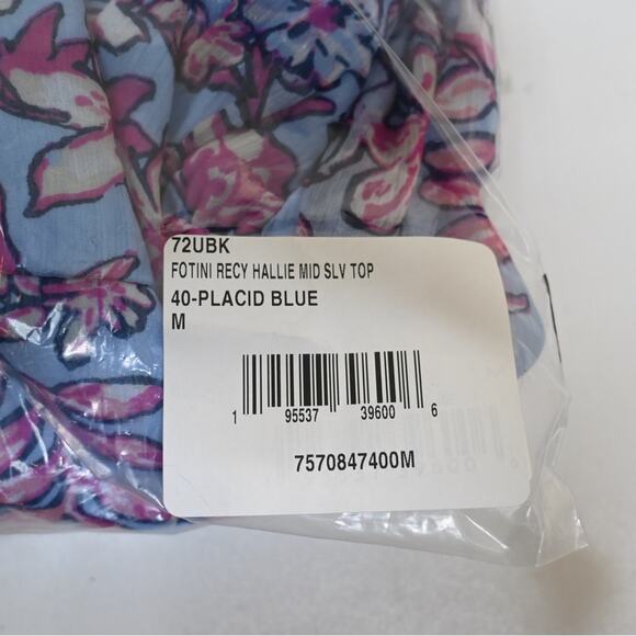 French Connection Womens M Hallie Peplum Halter Top in Placid Blue NEW - Picture 11 of 11